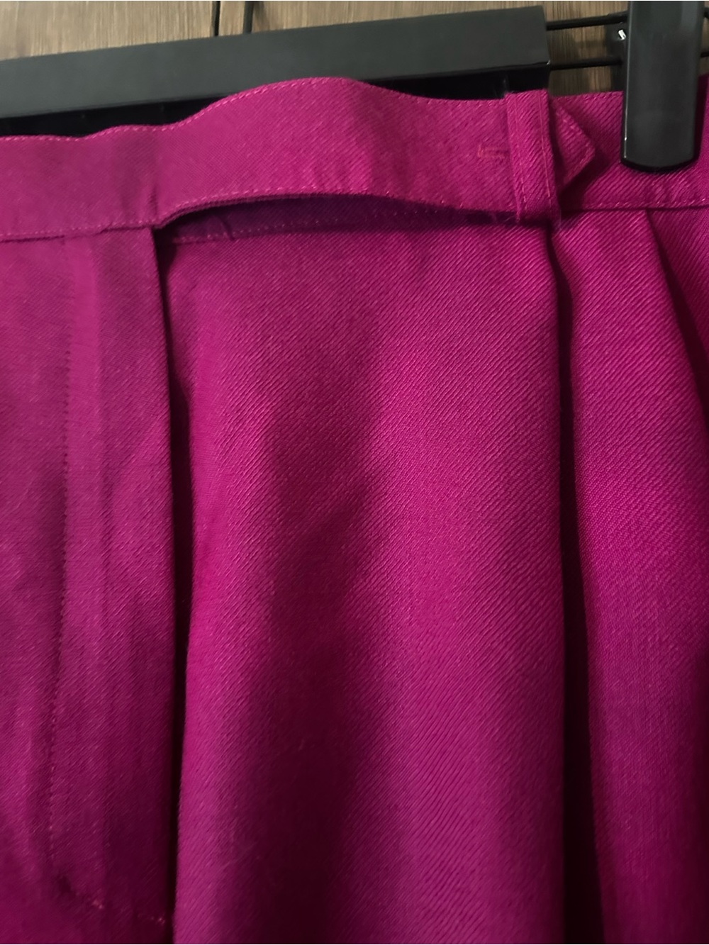 Fashion Selectors High-Waist Pleated Trousers Fuchsia 100% Wool Vtg Sz 16 Retro - Picture 6 of 8